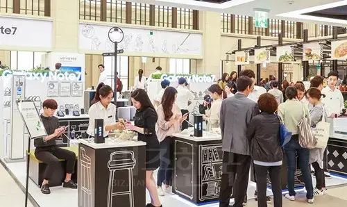 갤럭시 노트7 매장 전경. 사진=삼성전자 제공