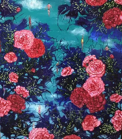Dream(2016), 162.2x130.3cm, mixed media.