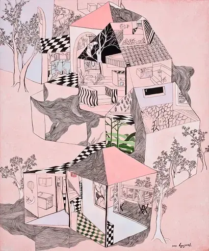 Its funny(2014), 73x61cm, 장지에 채색.