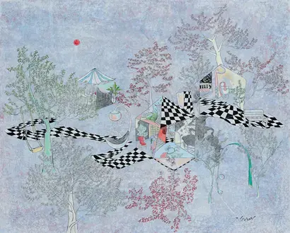 secret garden(2016), 130x162cm, 장지에 채색.