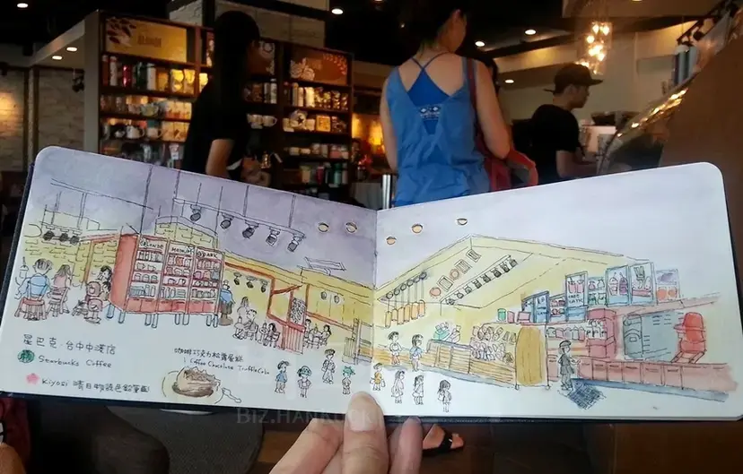 줄이 없고 매끄러운 몰스킨 수첩의 속지는 뭔가를 기록하거나 그림을 그리는 데 적합하다. 그래서 창조적인 사람들에게 큰 사랑을 받고 있다. 사진=몰스킨 페이스북
