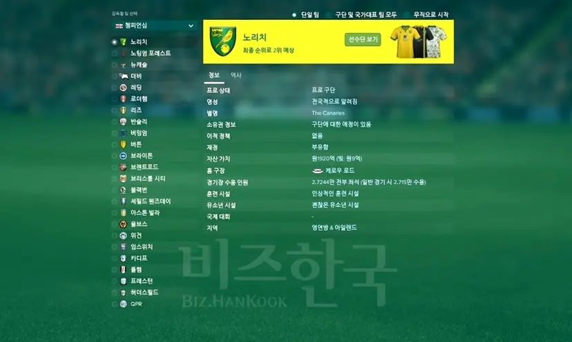 잉글랜드 2부리그 챔피언십의 클럽 소개.
