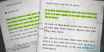 지난 2007년 이명박 후보캠프 임현규 정책홍보특가 작성한 박근혜 전 한나라당 대표 관련 ‘검증 요청서’. 그래픽=이세윤