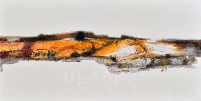 그곳(2016), 72.7x36.3cm, 혼합재료.