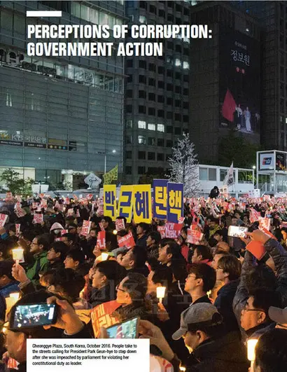 국제투명성기구는 한국의 부패척결지수가 아시아·태평양 16개국 중 가장 낮다는 보고서를 발간했다. 사진=국제투명성기구 보고서