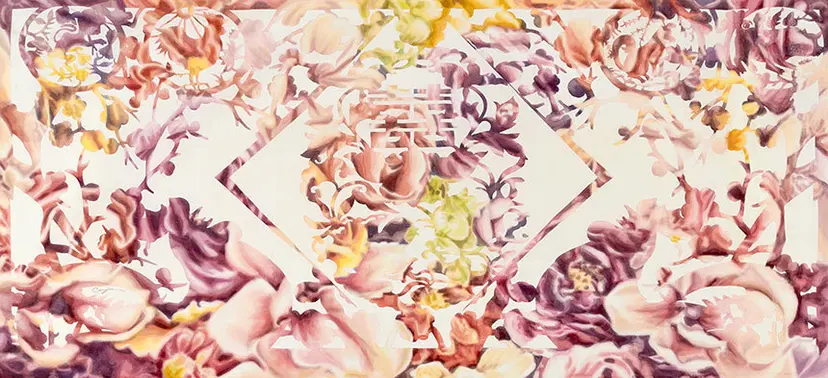 Pray for a child_立身出世: 118x257cm, 비단 위 채색, 2017년.