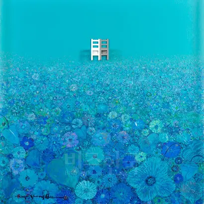 F162_Finding Happiness: 72.7x72.7cm, 캔버스에 유화, 2016년