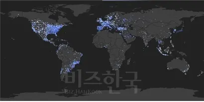 ‘강남스타일’을 언급한 트위터 메시지의 분포. 사진: arxiv.org/pdf/1707.04460v1.pdf