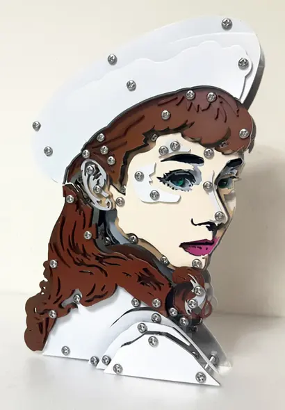 Her-003: 150x150x190mm, 알루미늄과 그래피티 페인트, 2017년
