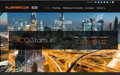최근까지 투자자들의 관심을 끌었던 알리바바 코인 ICO. 안면인식 기술과 결제 시스템을 도입한 블록체인 시스템을 개발한다고 밝히며 투자자들을 모집했지만, 스캠(scam) 코인으로 드러났다. 중국 기업 알리바바와 관계없으며 개발자도 전혀 다른 사람으로 밝혀졌다. 백서에도 기술보다는 수익률과 관련한 내용이 대부분이었다. 사진=알리바바코인 홈페이지 캡처