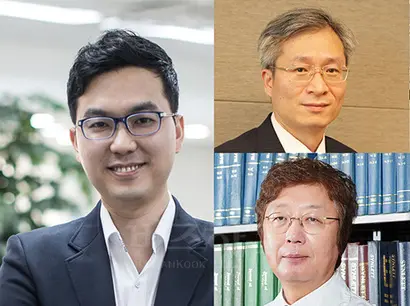 43세의 젊은 나이에 대표이사 사장으로 선임된 전승호 대웅제약 대표이사 사장(왼쪽)과 2017년 3월 한미약품 공동 대표이사로 선임된 우종수 경영관리부문 대표이사 사장(오른쪽 위), 권세창 신약개발부문 대표이사 사장(오른쪽 아래). 사진=대웅제약, 한미약품