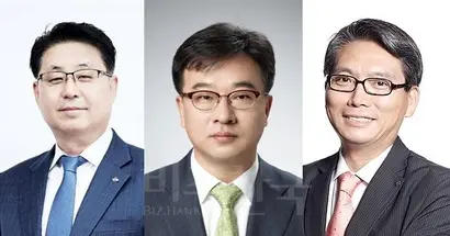 ‘마지막 미개척지’로 꼽히는 식자재유통시장을 두고 ‘빅3’ 업체의 경쟁이 치열하다. 왼쪽부터 문종석 CJ프레시웨이 대표, 박홍진 현대그린푸드 대표, 최성재 신세계푸드 대표. 사진=각 사