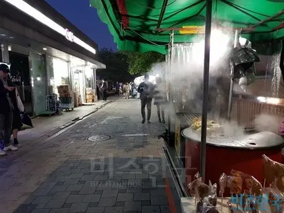 노점상인은 매일 단속과 전쟁이다. 사진=박현광 기자