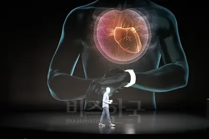 애플워치 시리즈4에서 가장 중점을 둔 기능은 건강 관리다. 특히 심장의 이상상태를 확인하는 심전도 기능이 눈길을 끈다. 사진=최호섭 제공