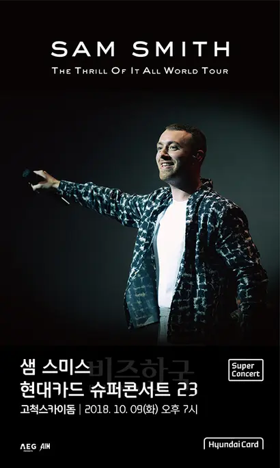 정태영 부회장이 올린 샘 스미스 공연 포스터. 자료=정태영 부회장 페이스북