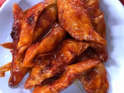 애플하우스의 최대 중독 메뉴인 무침만두. 사진=이해림 제공
