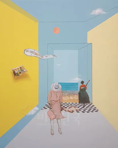 Unknown time: 130.3x162.2cm Acrylic on canvas 2018