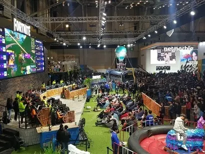 에픽게임즈는 포트나이트 프로게이머들을 초청해 여포최강전 시합을 펼쳤다. 사진=박현광 기자