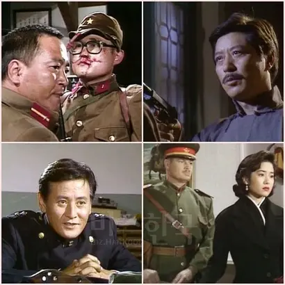 전쟁이라는 광기에 휘말린 인간의 표본이던 일본군 오오에(장항선)는 대학생 조선인인 대치와 동진(정호근)을 악랄하게 괴롭히는 건 물론 버마에서는 인육까지 먹는 참담한 모습을 보였다. 대치를 구해준 은인인 김기문(이정길)은 공산주의를 선택한 것을 후회하지는 않지만 사상 문제로 은사를 죽인 과거에 눈물 흘리는 모습을 보이기도 한다. 친일파에서 친미파로 변절하며 온 국민의 분노를 샀던 스즈키 형사(박근형). 하림을 사랑하게 된 소련군 스파이 명지로 출연한 고현정은 ‘여명의 눈동자’에서 김종학 PD, 송지나 작가의 눈에 띄어 이후 ‘모래시계’의 주연이 된다. 사진=드라마 캡처