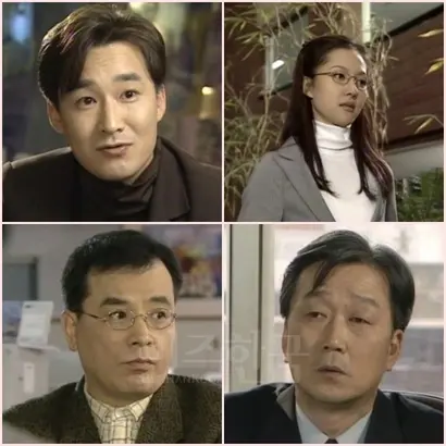 ‘학교’​ 교무실에서는 대체로 중장년 교사군과 혈기 넘치는 젊은 교사군으로 나뉘어 충돌하는 모습을 여러 번 보인다. 이재하(이창훈)와 차현주(염정아)가 학생들을 이해하고 그들의 편에 선다면 학생주임 양동철(강석우)이나 교감 명계남(명계남)은 다소 관료적인 면을 보이는 편. 그러나 결국 모두 학생을 위한다는 점에서 화합되곤 한다. 사진=드라마 캡처