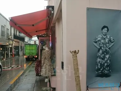 계동길에서는 어느 가게든 안으로 들어서기 전 주인장을 사진으로 먼저 만나게 된다. 오래된 세탁소든 새로 생긴 힙한 레스토랑이든, 어디든 커다란 흑백사진이 걸려 있다. 사진=이송이 기자