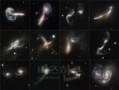 은하들은 다양한 방식으로 충돌, 병합한다. 이런 상호작용을 ‘은하 간 추행’, ‘은하 간 포식(Galactic Cannibalism)’ 등 다양한 유비적 용어로 표현하고 있다. 사진=NASA, ESA, the Hubble Heritage (STScI/AURA)-ESA/Hubble Collaboration, A. Evans(University of Virginia, Charlottesville/NRAO/Stony Brook University)