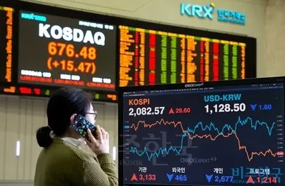 60개(22일 기준)가 넘는 상장사들이 감사보고서 제출 시한을 제 때 맞추지 못하고 연기했다. 지난 연말 한국거래소 전광판 모습으로 기사의 특정 내용과 관련없다. 사진=임준선 기자