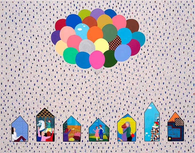 My Father's House-It's a Wonderful Life: 116.7x91cm 혼합재료 2017