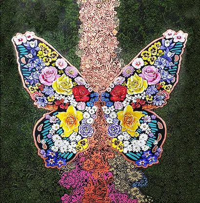 화접(花蝶) 2019 ‘​같음과 다름’​의 즐거움 VII: 70x80cm 캔버스에 아크릴 2019