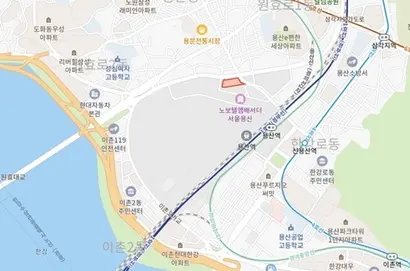 서부T&D가 매입한 나진상가 12동, 13동, 13-1동 위치. 자료=네이버 지도