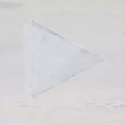 다시… White: 72.7×72.7cm Mixed media 2020