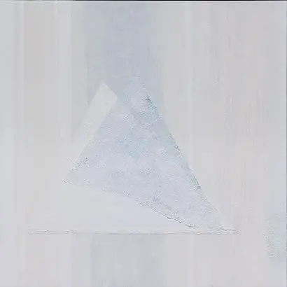 다시… White: 72.7×72.7cm Mixed media 2020