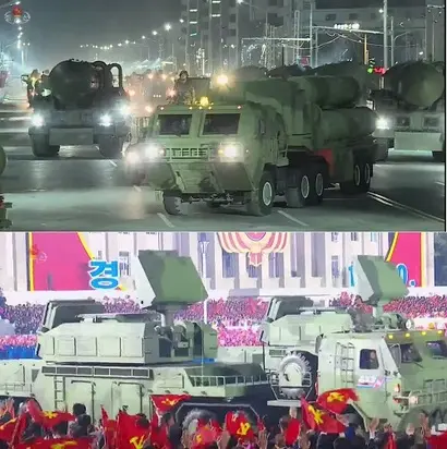 북한의 신형 대공미사일들. 사진=KCNA 제공
