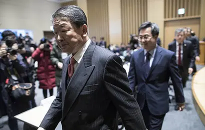구본준 LG그룹 고문이 (주)LG신설지주 대표이사를 맡으며 LG그룹으로부터 분가하게 됐다. 2017년 서울 여의도 LG트윈타워에서 열린 LG그룹 현장소통 간담회 당시 구본준 고문. 사진=연합뉴스