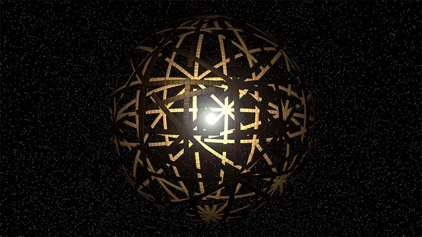 많은 SF 작품에 등장하는 고등 문명의 에너지 생산 방식 중 하나인 ‘다이슨 구(Dyson sphere)’의 모습 중 하나다. 이처럼 별 주변을 맴도는 인공위성의 형태로 태양 판을 띄워서 별을 가득 채우면 별 바로 코앞에서 막대한 양의 별 에너지를 뽑아낼 수 있다는 가상의 기술이다. 이미지=Kevin M. Gill/flickr.com