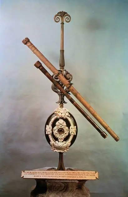 갈릴레이가 하늘을 관측할 때 사용한 망원경. 이미지=wikimedia commons