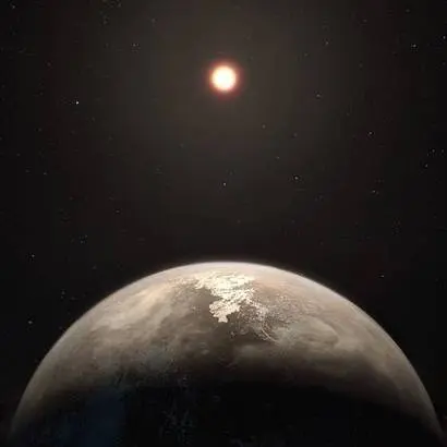 Ross128 별과 그 곁의 외계행성의 상상도. 이미지=NASA