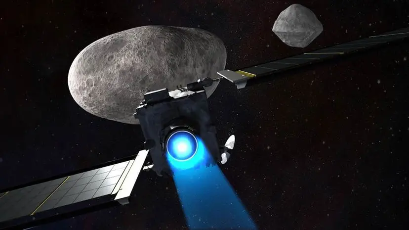 곧 이중 소행성을 향해 날아갈 DART 미션 상상도. 사진=NASA
