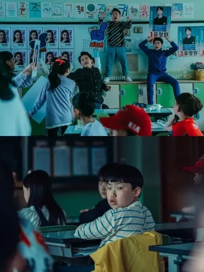 친구가 없는 조용한 소년 정인호가 모종의 이유로 반장선거에 나가는 과정을 긴장감 있게 그린 ‘반장선거’. 래퍼 마미손의 음악이 곁들어진 센스 있는 연출이 흥을 돋운다. 사진=왓챠 제공