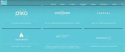 이탈리아 우주 스타트업 전문 투자사 프리모 벤처스의 포트폴리오.사진=primomigliosgr.it