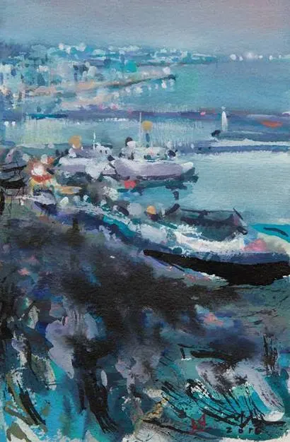 占占燈火: 15.7×24cm 혼합재료 2016
