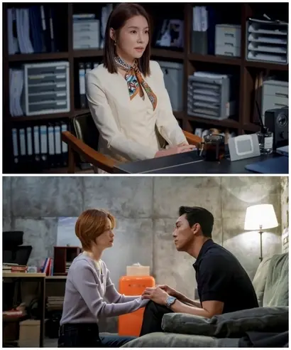 정찬영과 김진석은 오랫동안 사랑했다 헤어졌지만 여전히 서로를 사랑한다. 이들의 사이를 가로막는 것은 김진석의 아이를 임신했다고 속여 결혼한 강선주. 그러나 찬영과 진석이 헤어지고 오랜 시간 불륜이란 힐난을 받은 것이 과연 선주 때문만인지는 의심스럽다. 사진=JTBC 홈페이지