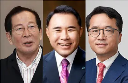 권원강 교촌 전 회장, 윤홍근 제너시스BBQ 회장, 박현종 BHC 회장(왼쪽부터). 사진=각 사