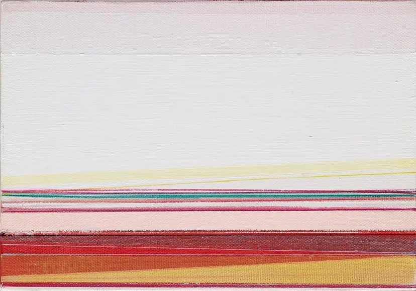 남정임-with White: 22.7×15.7cm Acrylic on canvas 2022