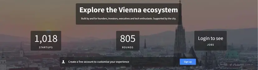 비엔나 스타트업 생태계. 사진=vienna.dealroom.co