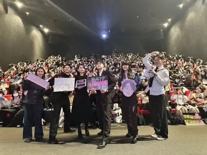 지난 1월 26일, 영화 ‘상견니’ 개봉을 기념해 처음으로 펑난소대 삼인방 가가연, 허광한, 시백우가 내한했다. 예매창 오픈 1분 만에 전석 매진된 무대인사들에서 열렬한 환영을 받은 펑난소대와 제작진들. 사진=오드 제공