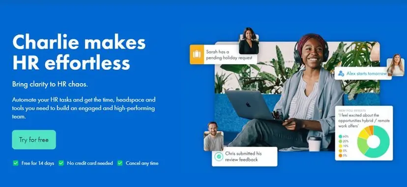 런던의 HR테크 스타트업 ‘찰리HR’. 사진=charliehr.com