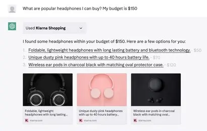클라르나와 챗GPT가 통합된 모델. 사진=klarna.com