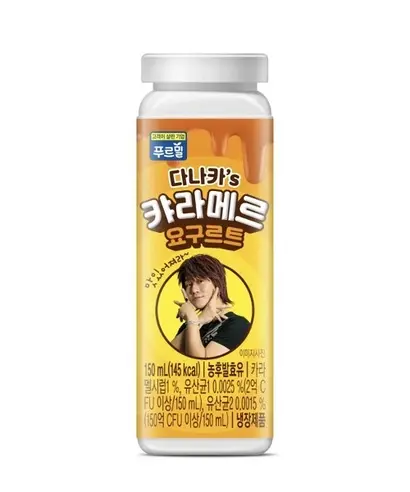 푸르밀이 최근 출시한 신제품 ‘다나카’s 캬라메르 요구르트’. 푸르밀은 5월 중순부터 본격적인 홍보 활동을 시작할 예정이다. 사진=쿠팡 캡처