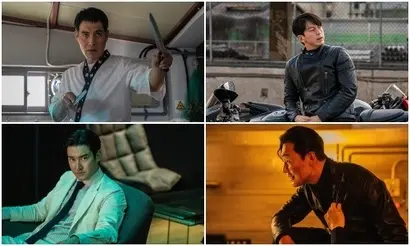 최 사장의 오른팔과 왼팔이었던 해결사 칼잡이 역의 이해영과 류수영의 브로맨스 케미와 액션도 돋보였다. 특히 류수영은 나이 들었어도 여전한 미모로 눈길을 끈다. 재벌3세 역을 맡은 최시원과 그의 약점을 잡고 협박하는 빌런 김명길 역의 박성웅의 역전되는 관계성도 흥미 포인트. 사진=넷플릭스 제공